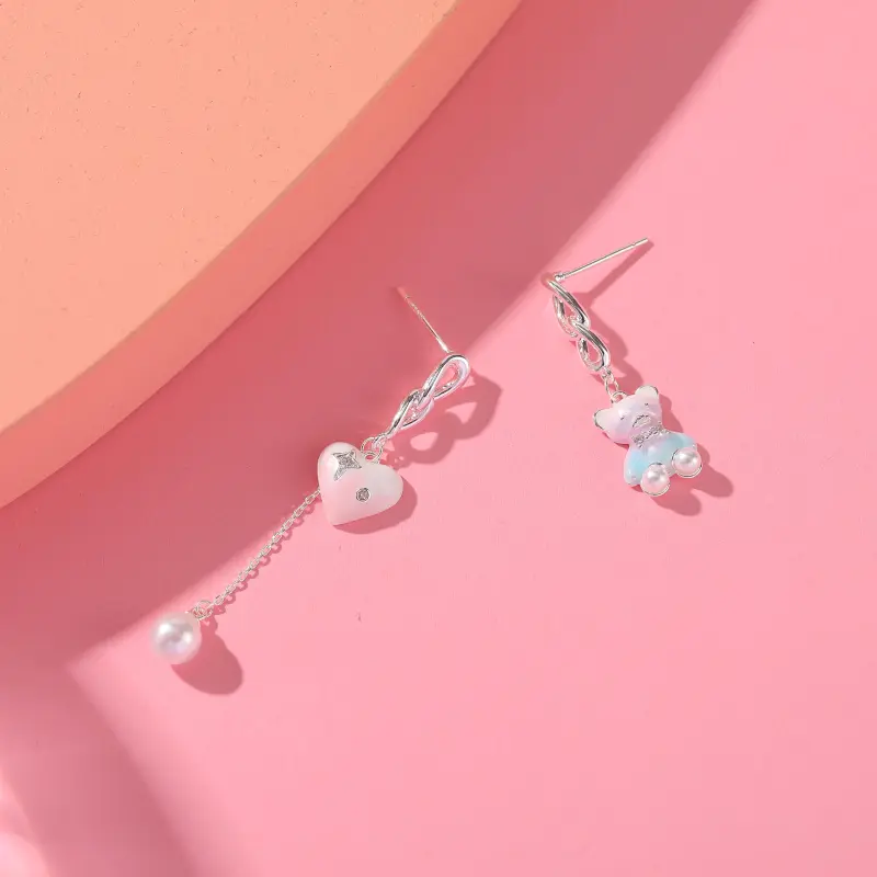 Vegetarian 925 Sterling Silver Earrings Women's-3