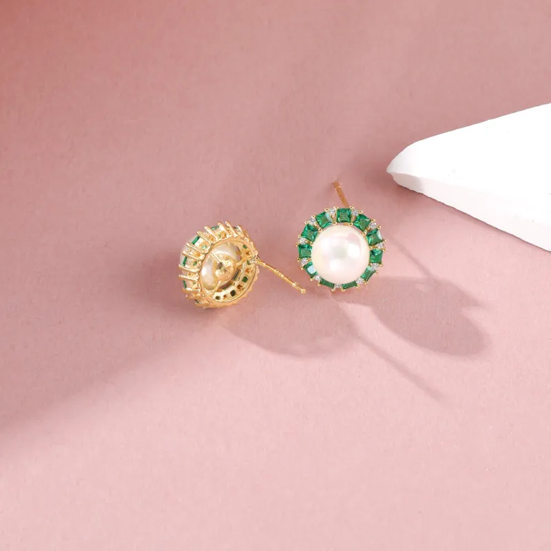 Vegetarian S925 Silver Stud Earrings Women's-5