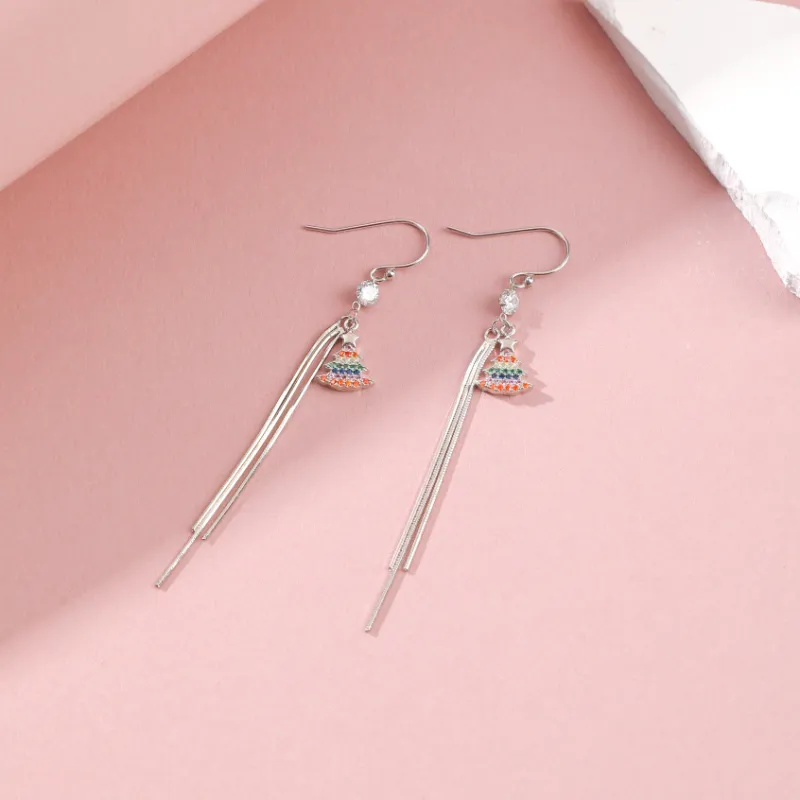 Vegetarian S925 Silver Earrings Women's-2