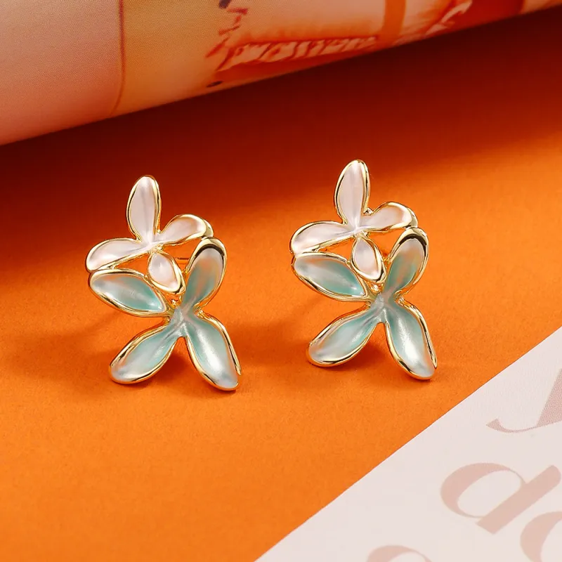 Vegetarian S925 Silver Stud Earrings Women's-3