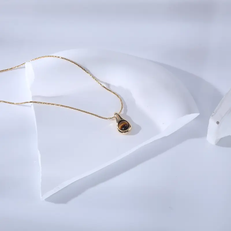 Vegetarian Tiger's Eye Stone Necklaces Unisex-4