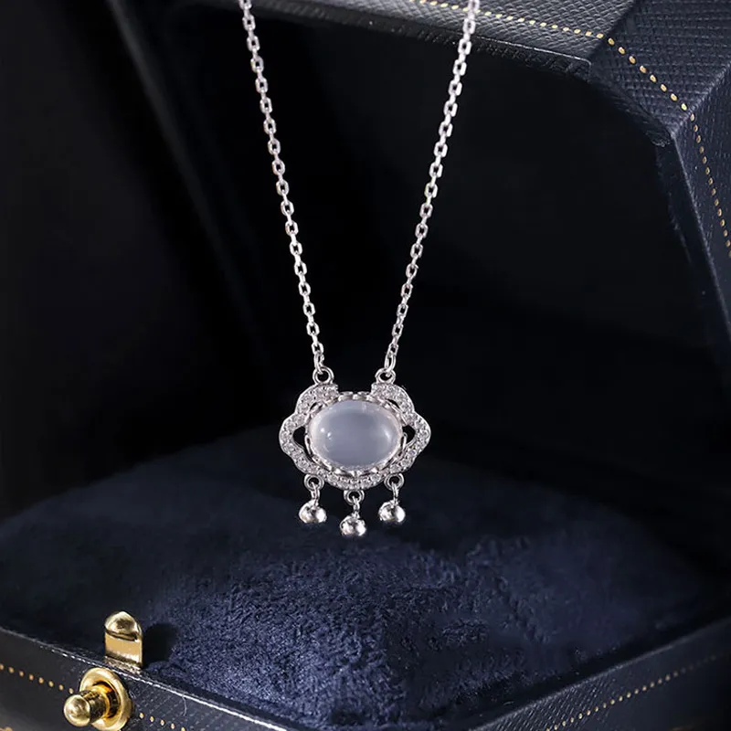 Vegetarian Chalcedony Necklaces Women's-3