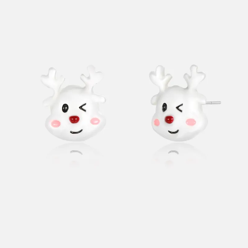 Vegetarian S925 Silver Stud Earrings Unisex-4