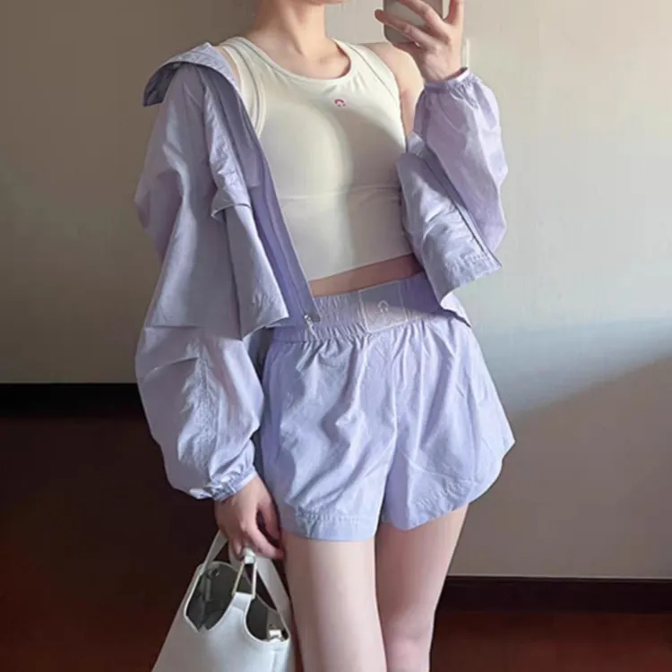 PZGE Casual Suit Women's Purple-2
