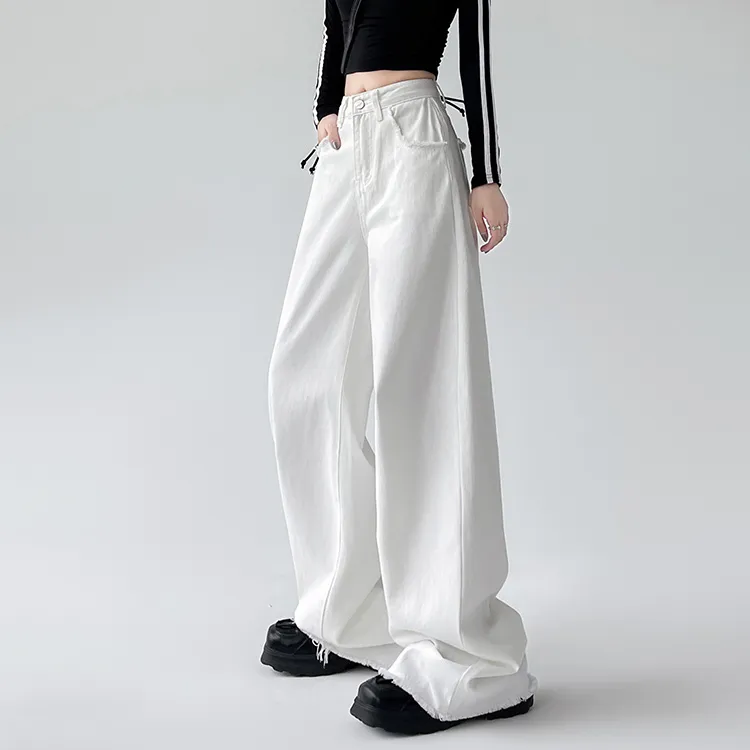 PZGE Jeans Women's White Pants-4