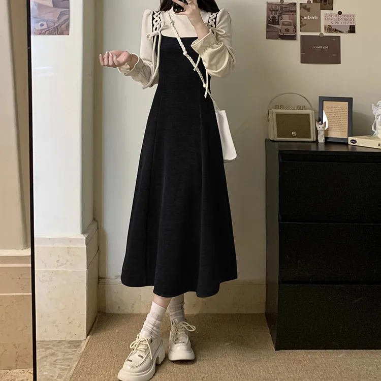 PZGE Long Sleeved Dresses Women's-5