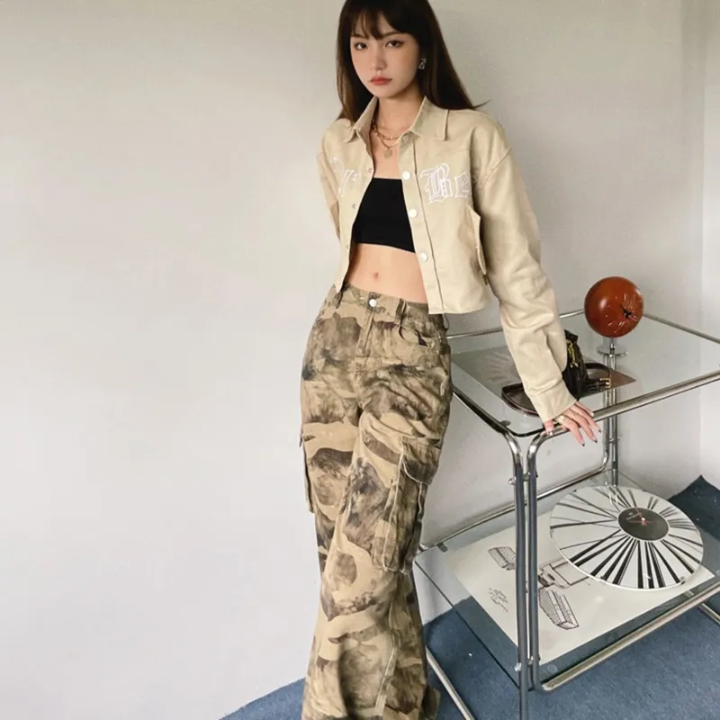 PZGE Jeans Women's Army Green-3