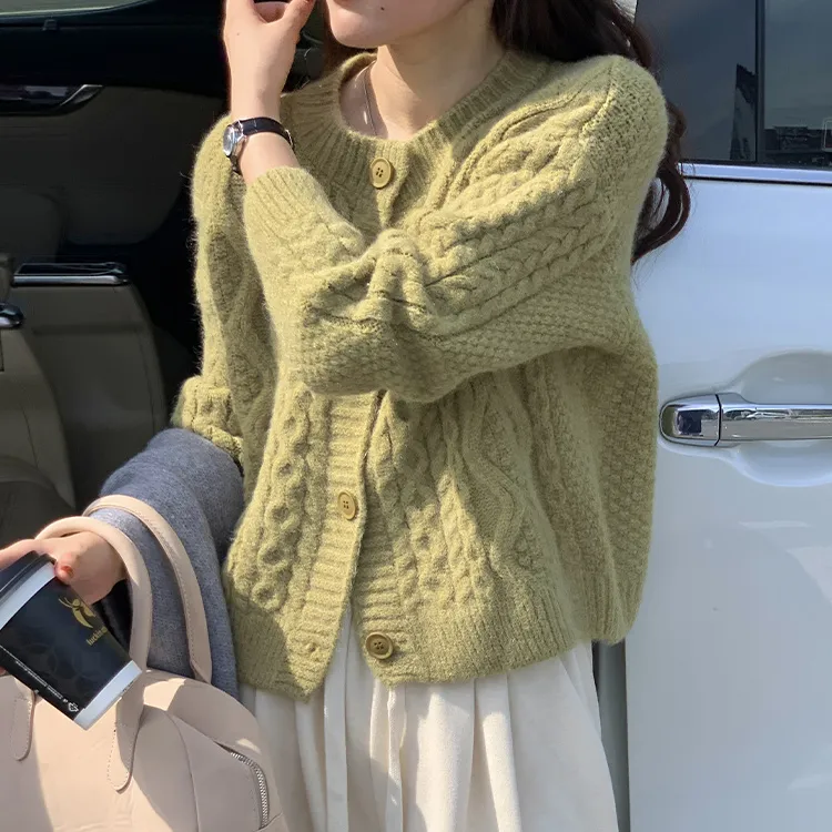 PZGE Knitwear Women's Green-4