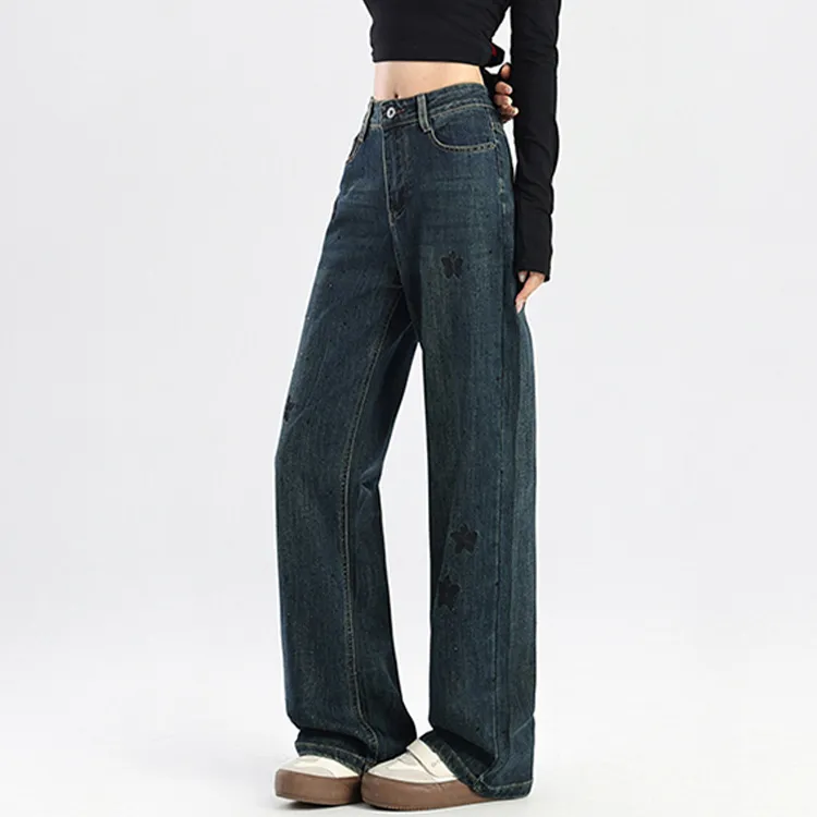 PZGE Jeans Women's Blue Gray-2