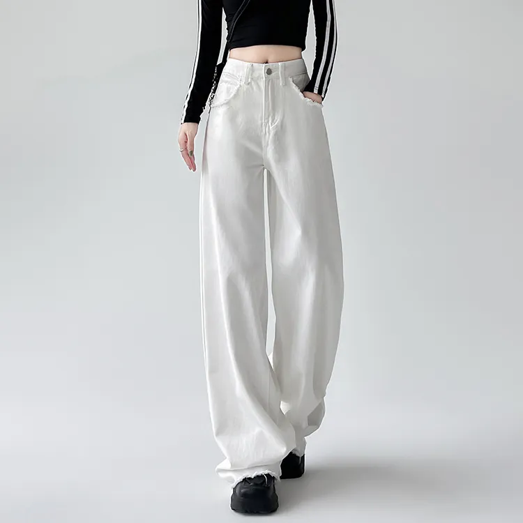 PZGE Jeans Women's White Pants-5