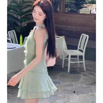 PZGE Sleeveless Dresses Women's Mint Green