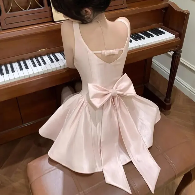 Fashion Slip Dress Women's Pink Shades Single Item-2