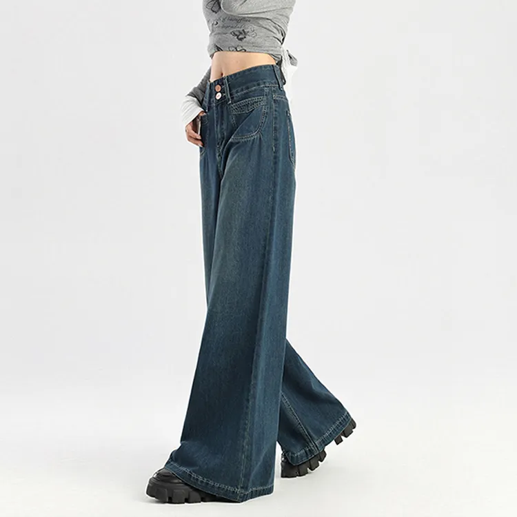 PZGE Jeans Women's Dark Blue-3