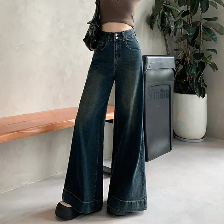 PZGE Jeans Women's Vintage Blue-3
