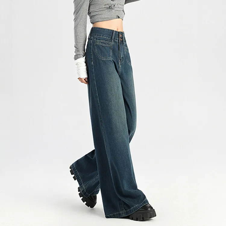 PZGE Jeans Women's Dark Blue-2
