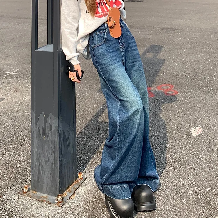 PZGE Jeans Women's Vintage Blue-4