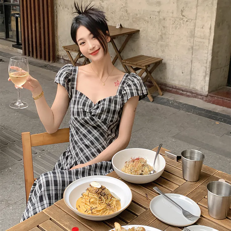PZGE Short Sleeved Dresses Women's-5