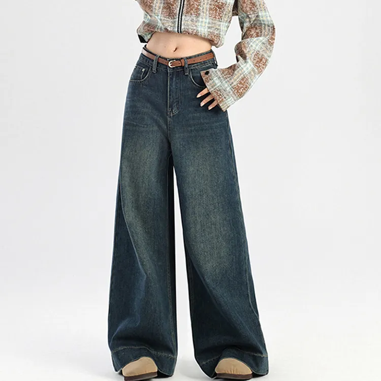 PZGE Jeans Women's Vintage Blue-4