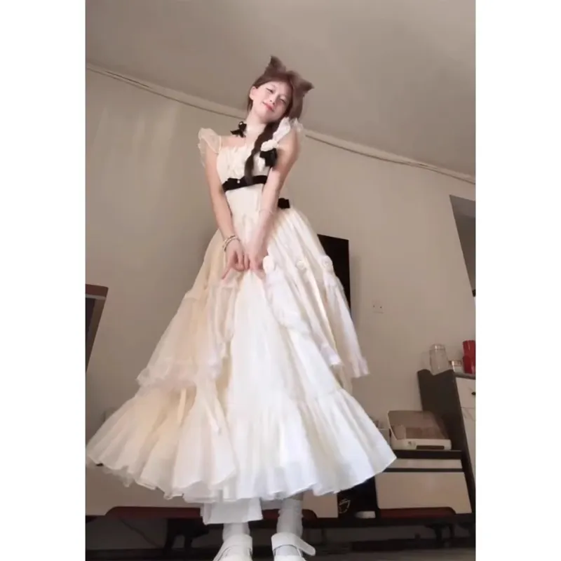 PZGE Slip Dresses Women's White Dress-4