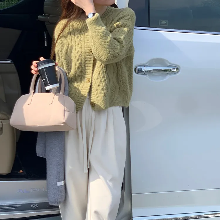 PZGE Knitwear Women's Green-2