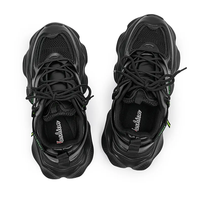 Hong Kong Meng Anti Slip And Wear Resistant Height Increasing Low Top Chunky Sneakers Unisex-4