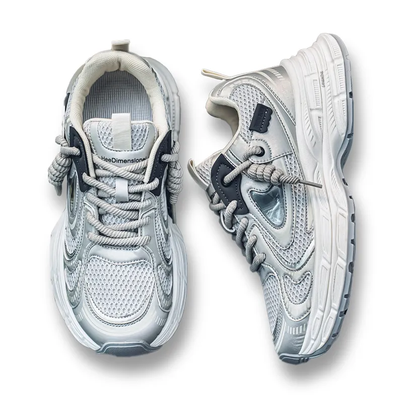 Hong Kong Meng Slip Resistant, Breathable, Height Increasing Low Top Chunky Sneakers Men's-6