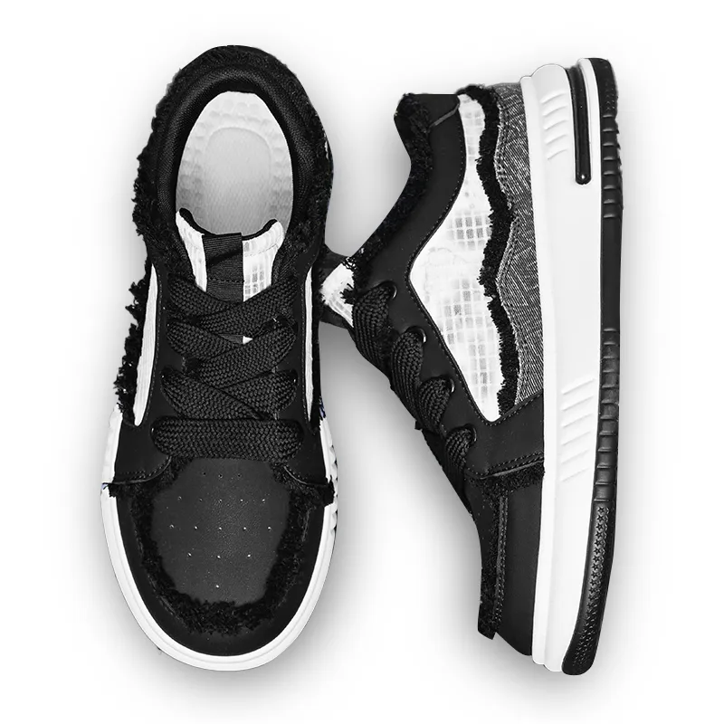 Hong Kong Meng Slip Resistant, Abrasion Resistant, Breathable Low Top Skateboard Shoes Men's-3