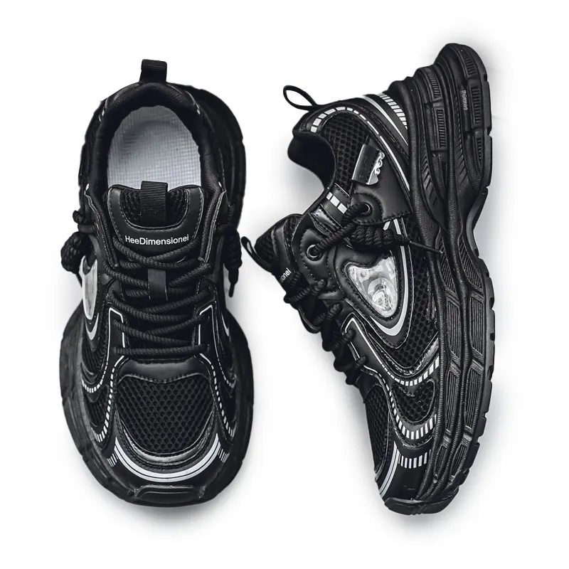 Hong Kong Meng Slip Resistant, Breathable, Height Increasing Low Top Chunky Sneakers Men's-2