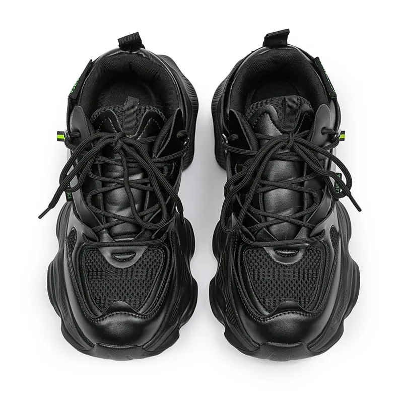 Hong Kong Meng Anti Slip And Wear Resistant Height Increasing Low Top Chunky Sneakers Unisex-3