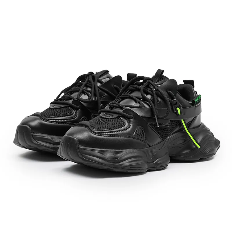 Hong Kong Meng Anti Slip And Wear Resistant Height Increasing Low Top Chunky Sneakers Unisex-1