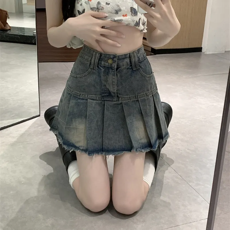 DGMZ Denim Short Skirts Women's Blue-9