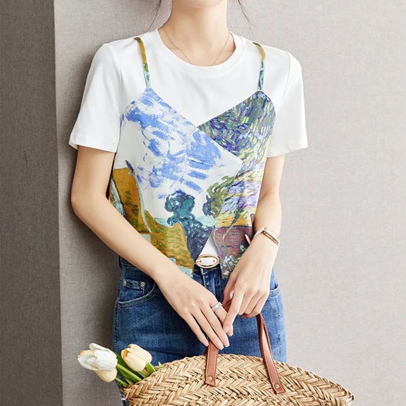 DGMZ T Shirts Women's White-2