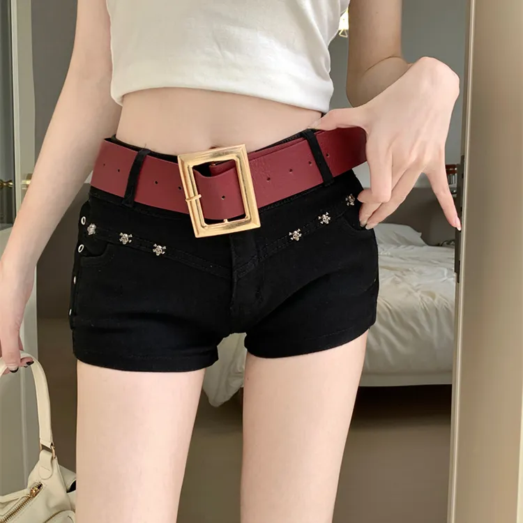 DGMZ Denim Hot Pants Women's Black-4