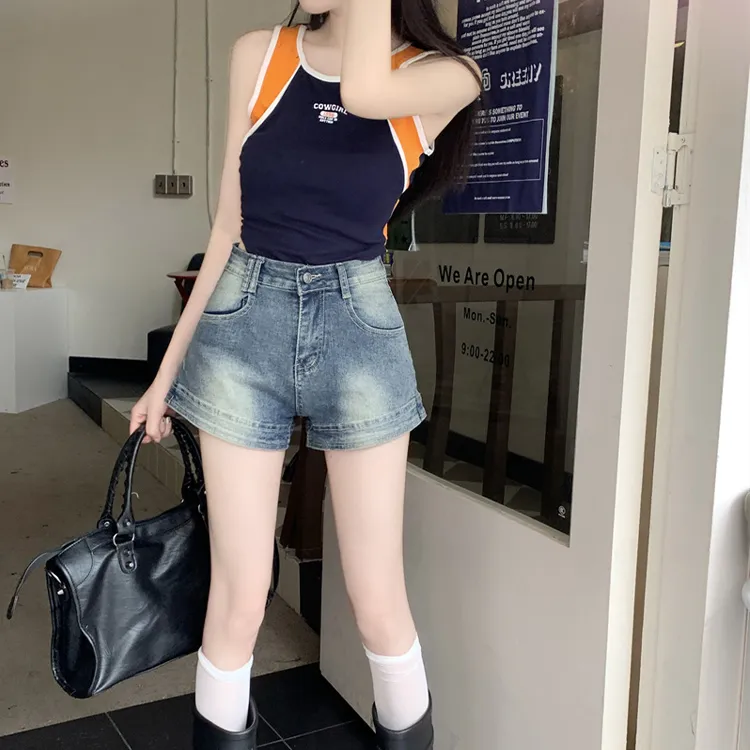 DGMZ Denim Shorts Women's Blue-2