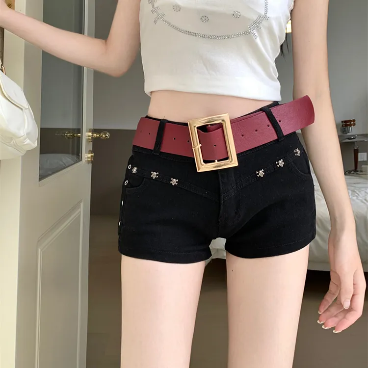 DGMZ Denim Hot Pants Women's Black-3