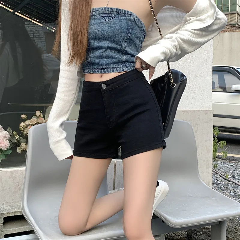 Vine Color Denim Hot Pants Women's-6