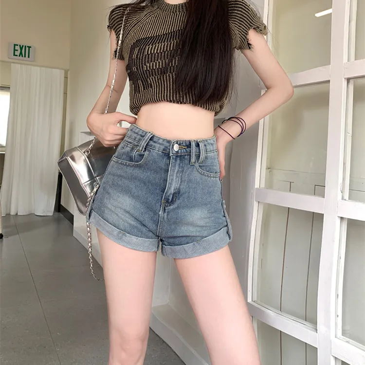 DGMZ SS24 Denim Shorts Women's Blue-3