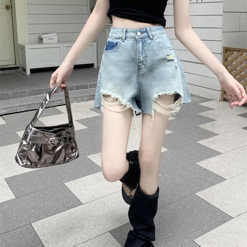 DGMZ Denim Shorts Women's Blue-11