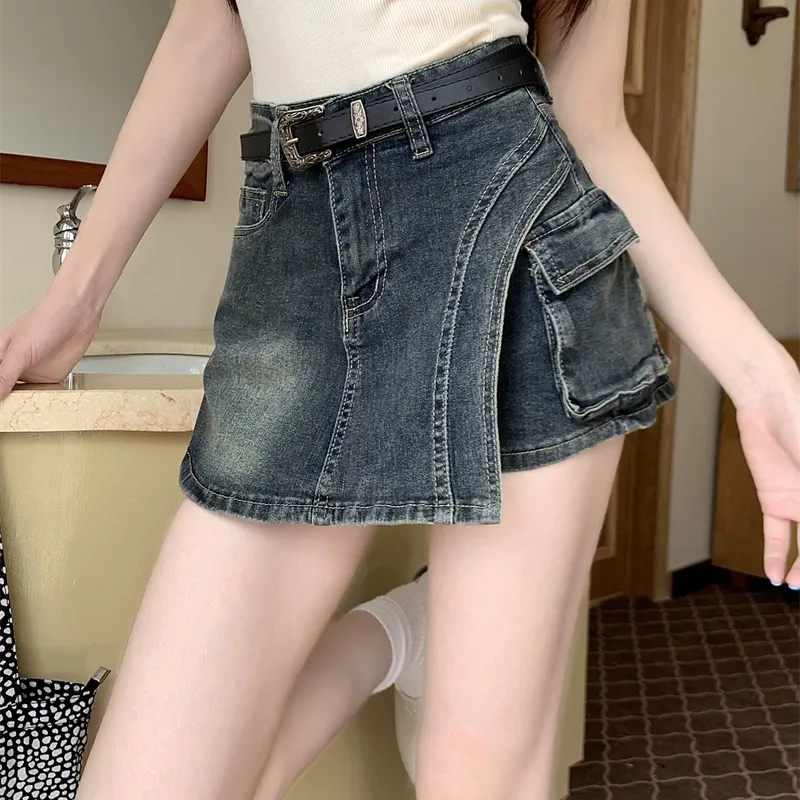 DGMZ Denim Skort Women's Vintage Blue-5