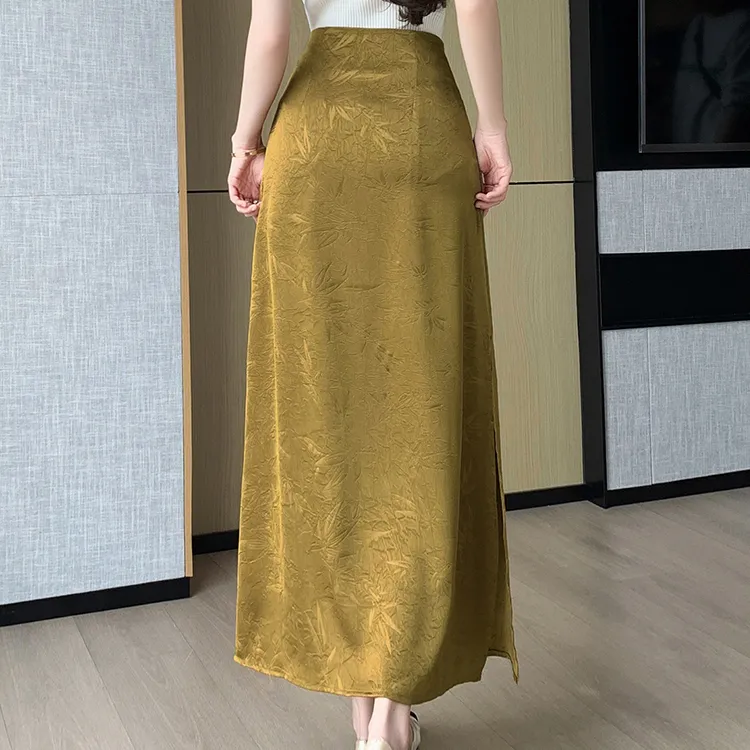 DGMZ Casual Long Skirts Women's Champagne-7