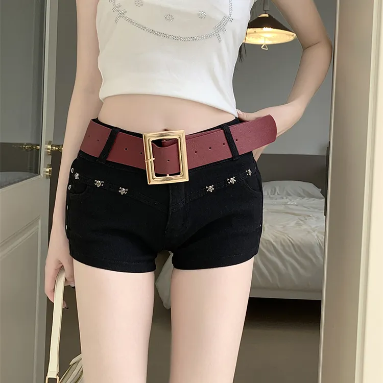 DGMZ Denim Hot Pants Women's Black-6