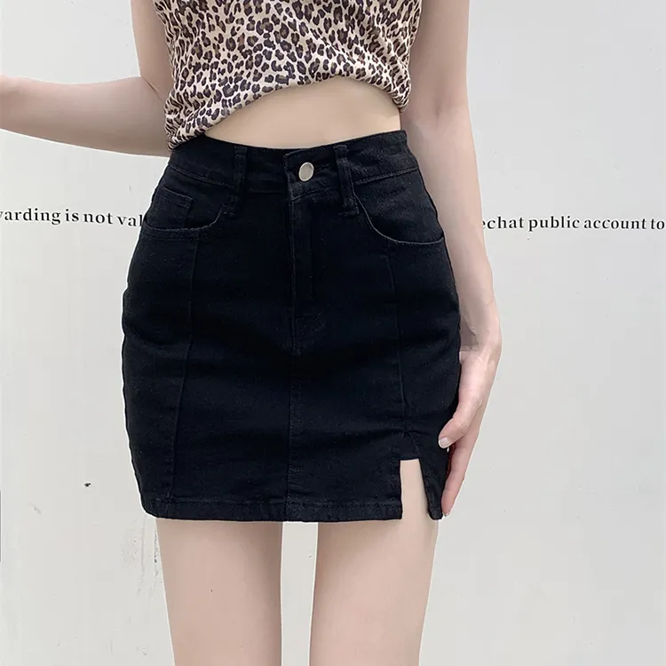 DGMZ Denim Short Skirts Women's Black-11