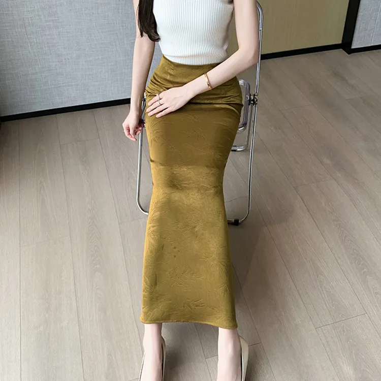 DGMZ Casual Long Skirts Women's Champagne-10