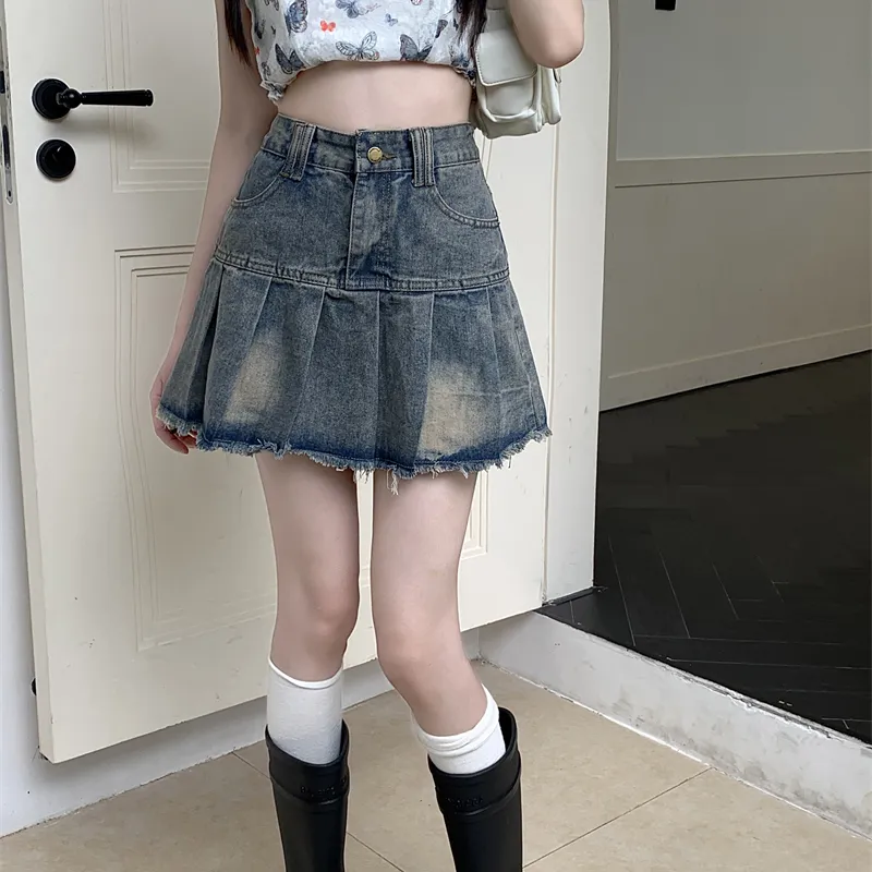 DGMZ Denim Short Skirts Women's Blue-8