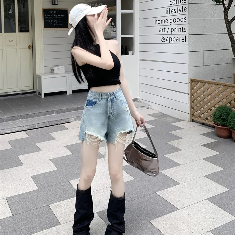 DGMZ Denim Shorts Women's Blue-7