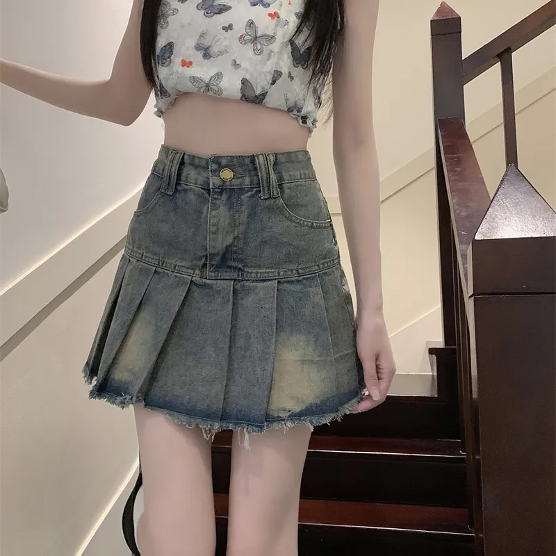 DGMZ Denim Short Skirts Women's Blue-2