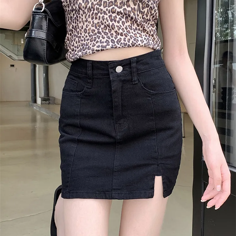 DGMZ Denim Short Skirts Women's Black-5