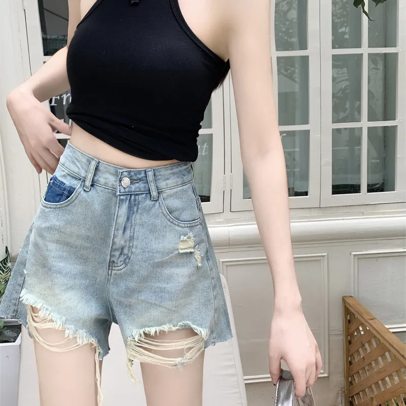 DGMZ Denim Shorts Women's Blue-14