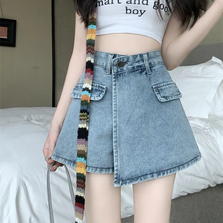 DGMZ Denim Shorts Women's Blue-4