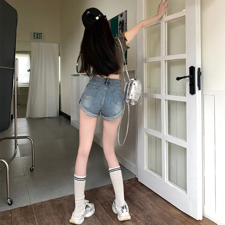 DGMZ SS24 Denim Shorts Women's Blue-5